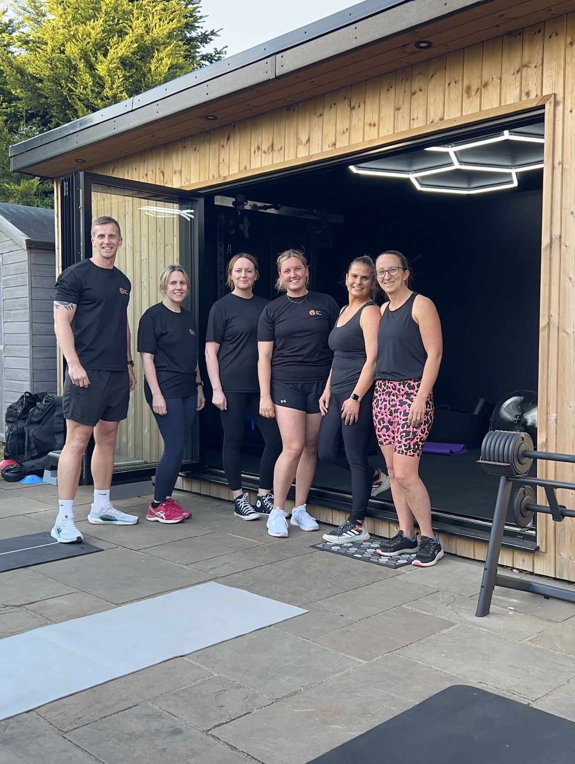 Evening session outside home gym