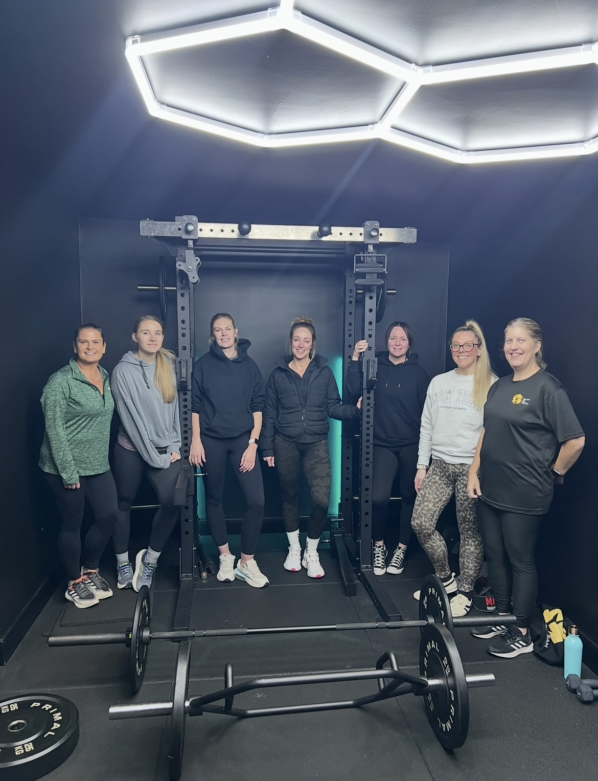 Clients training in the home gym